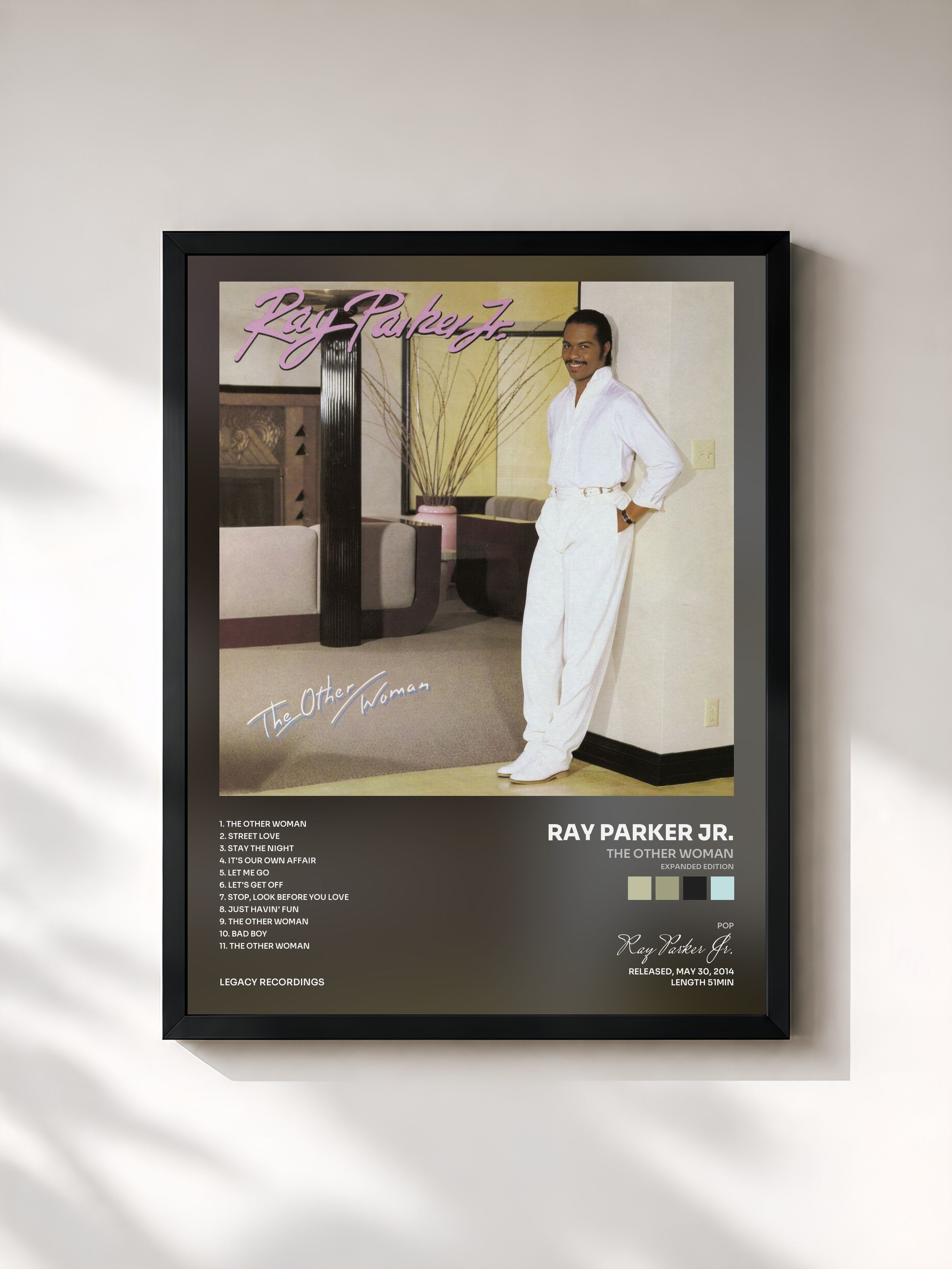 #noir Tableau de l'album The Other Woman (Expanded Edition) de Ray Parker Jr., cadre noir, imprimé et encadré en France