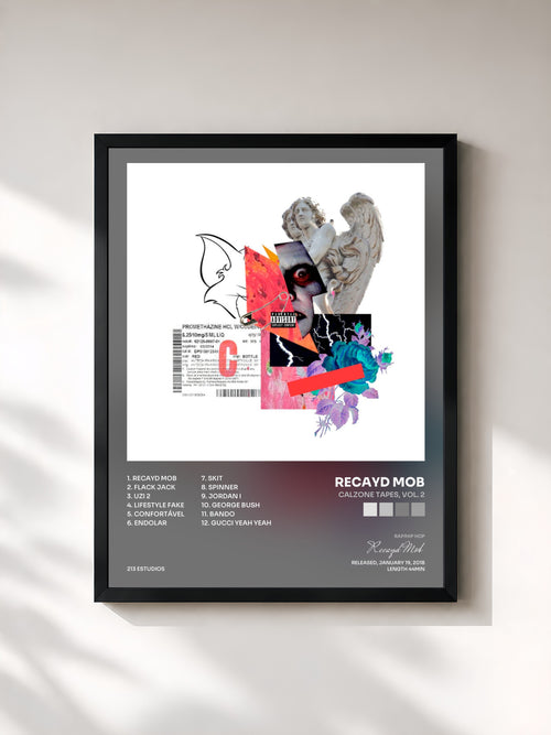 Recayd Mob · Calzone Tapes, Vol. 2 — Affiche encadrée