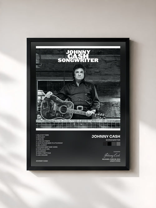 Johnny Cash · Songwriter — Stampa incorniciata