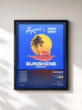 #noir Tableau de l'album Sunshine (Sheppard x Jolyon Petch / Remixes) de Sheppard, cadre noir, imprimé et encadré en France