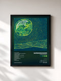 #noir Tableau de l'album Superorganism de Superorganism, cadre noir, imprimé et encadré en France
