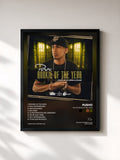 #noir Tableau de l'album The Rookie of the Year de Pusho, cadre noir, imprimé et encadré en France