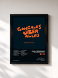 #noir Tableau de l'album Über Alles Director's Cut de Chilly Gonzales, cadre noir, imprimé et encadré en France