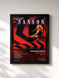 #noir Exclusivement féminin by Véronique Sanson as a framed art print, black frame, printed and framed in France