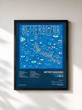#noir Tableau de l'album All Together Now de Better Than Ezra, cadre noir, imprimé et encadré en France