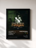 #noir Tableau de l'album Forajido EP2 de Christian Nodal, cadre noir, imprimé et encadré en France