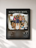 #noir Tableau de l'album Bandido Fi Di Crente de Kyan, cadre noir, imprimé et encadré en France