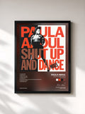#noir Tableau de l'album Shut Up And Dance (The Dance Mixes) de Paula Abdul, cadre noir, imprimé et encadré en France
