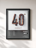 #noir Tableau de l'album 40 Degrés de Admiral T, cadre noir, imprimé et encadré en France