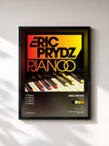 #noir Tableau de l'album Pjanoo (Remixes) de Eric Prydz, cadre noir, imprimé et encadré en France