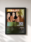 #noir Tableau de l'album 30 Exitos Insuperables de Pandora, cadre noir, imprimé et encadré en France