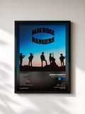 #noir Tableau de l'album The Blue Ridge Rangers de John Fogerty, cadre noir, imprimé et encadré en France
