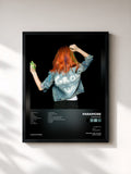 #noir Tableau de l'album Paramore de Paramore, cadre noir, imprimé et encadré en France
