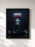 #noir Tableau de l'album Into the Unknown de Nero, cadre noir, imprimé et encadré en France