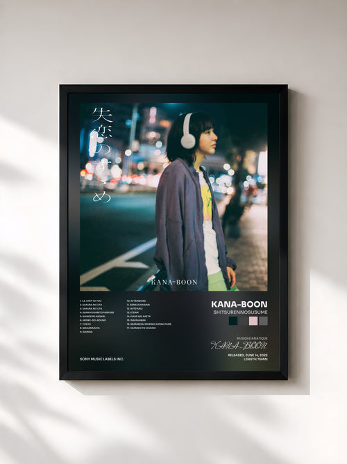 KANA-BOON · Shitsurennosusume — Affiche encadrée