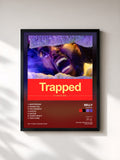 #noir Tableau de l'album Trapped de Belly, cadre noir, imprimé et encadré en France