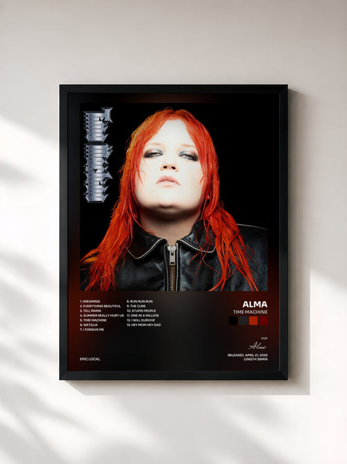 Alma · Time Machine — Affiche encadrée