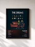 #noir Tableau de l'album Encyclopedia de The Drums, cadre noir, imprimé et encadré en France