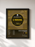 #noir Tableau de l'album Le marginal (Bande originale du film) de Ennio Morricone, cadre noir, imprimé et encadré en France