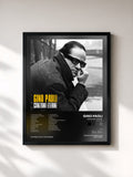 #noir Tableau de l'album Canzoni Eterne (Remastered) de Gino Paoli, cadre noir, imprimé et encadré en France