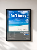 #noir Tableau de l'album Don't Worry Be Happy de Bobby McFerrin, cadre noir, imprimé et encadré en France