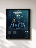 #noir Tableau de l'album Indestrutível de Malta, cadre noir, imprimé et encadré en France