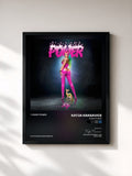 #noir Tableau de l'album Pussy Power de Katja Krasavice, cadre noir, imprimé et encadré en France