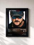 #noir Tableau de l'album Chief de Eric Church, cadre noir, imprimé et encadré en France