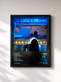 #noir Tableau de l'album Lucky Me de Vory, cadre noir, imprimé et encadré en France
