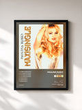 #noir Tableau de l'album Maxi-Single de Paulina Rubio, cadre noir, imprimé et encadré en France