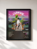 #noir Tableau de l'album Carnival de Bryce Vine, cadre noir, imprimé et encadré en France