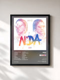 #noir Tableau de l'album N'DA de MMZ, cadre noir, imprimé et encadré en France