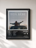 #noir Tableau de l'album Mon Bébé (Original Motion Picture Soundtrack) de Yael Naim, cadre noir, imprimé et encadré en France