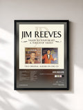 #noir Tableau de l'album Talkin' To Your Hear/A Touch of Velvet de Jim Reeves, cadre noir, imprimé et encadré en France