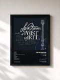 #noir Tableau de l'album A Twist Of Rit de Lee Ritenour, cadre noir, imprimé et encadré en France