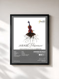 #noir Tableau de l'album Jarabe Filarmónico de Jarabe de Palo, cadre noir, imprimé et encadré en France