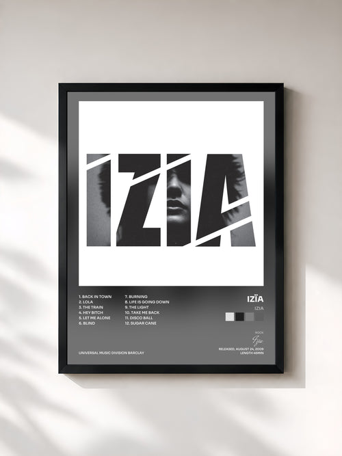 Izïa · Izia — Affiche encadrée