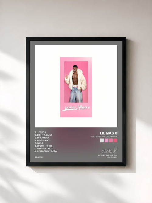 Lil Nas X · Days Before Dreamboy — Affiche encadrée