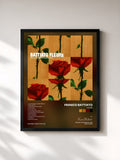 #noir Tableau de l'album Fleurs de Franco Battiato, cadre noir, imprimé et encadré en France