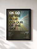 #noir Tableau de l'album Of the Blue Colour of the Sky de OK Go, cadre noir, imprimé et encadré en France