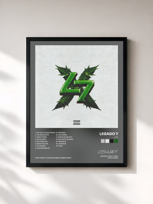 LEGADO 7 · L7X — Affiche encadrée