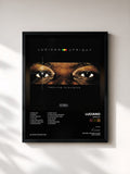 #noir Tableau de l'album Upright de Luciano, cadre noir, imprimé et encadré en France
