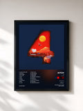 #noir Tableau de l'album 4 (Deluxe) de Aitch, cadre noir, imprimé et encadré en France