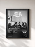 #noir Tableau de l'album People Watching de Sam Fender, cadre noir, imprimé et encadré en France