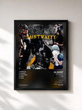 #noir Tableau de l'album SAINTWAYYY de Lil Saint, cadre noir, imprimé et encadré en France