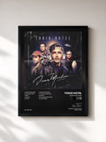 #noir Tableau de l'album Dream Machine de Tokio Hotel, cadre noir, imprimé et encadré en France