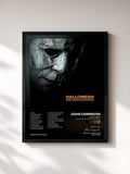#noir Tableau de l'album Halloween (Original 2018 Motion Picture Soundtrack) de John Carpenter, cadre noir, imprimé et encadré en France