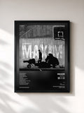 #noir Tableau de l'album Asphalt de Maxim, cadre noir, imprimé et encadré en France