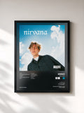 #noir Tableau de l'album Nirvana de ENNIO, cadre noir, imprimé et encadré en France