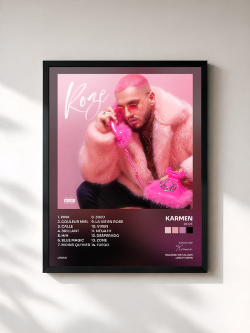 Karmen · Roze — Affiche encadrée